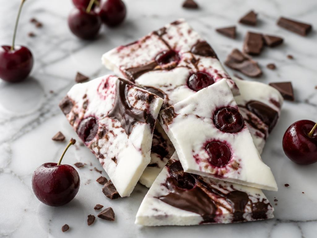Black Forest Frozen Yogurt Bark