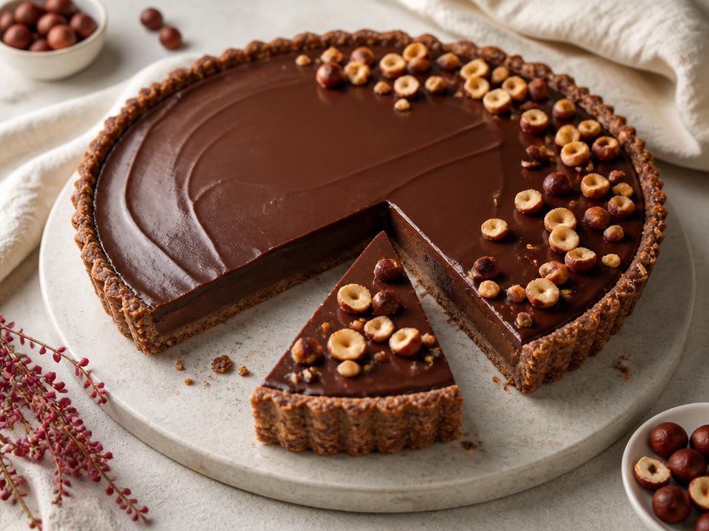 Chocolate Hazelnut Oat Tart