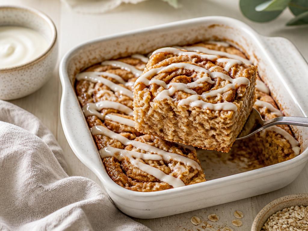 Cinnamon Roll Baked Oats