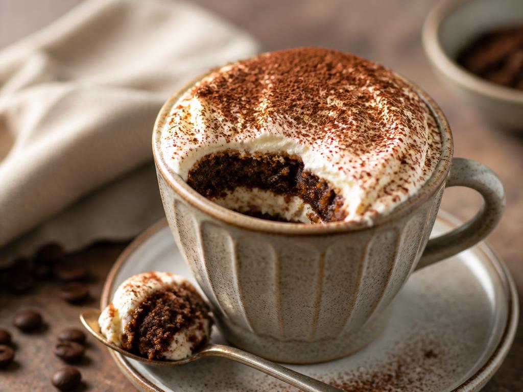 Espresso Tiramisu Mug Cake