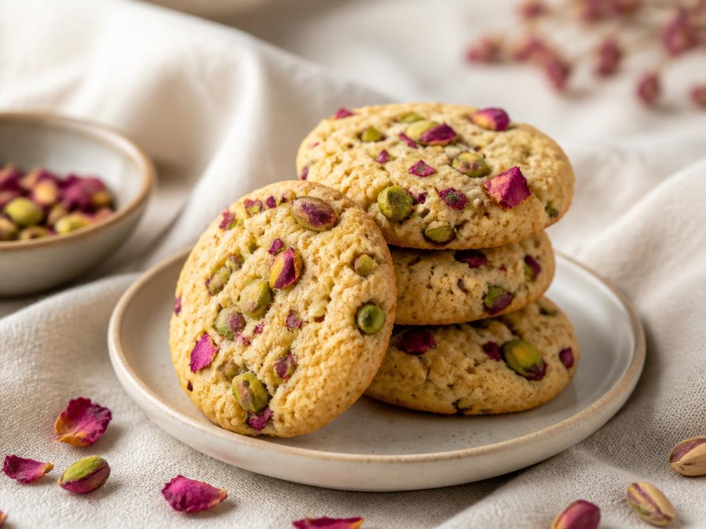 Pistachio Rose Cookies